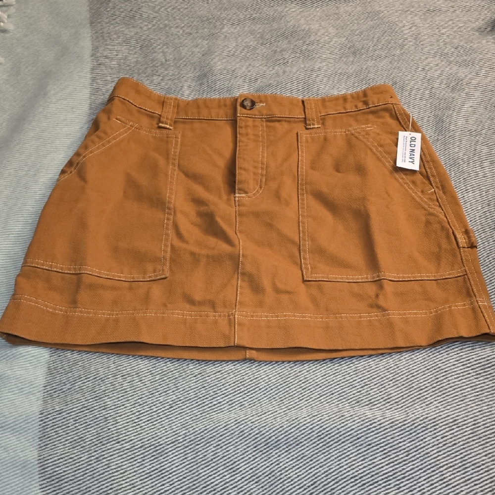 Old Navy Tan Mini Skirt with Pockets